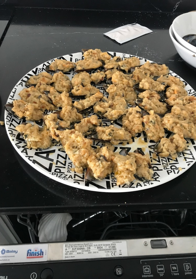 Una foto de Mejillones tigre o gratinados