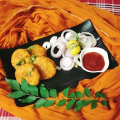 A picture of Potato with poha cutlets.