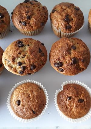 A picture of Chocolate chip cupcakes.