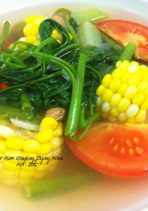 Foto resep Sayur Asem Kangkung Jagung Manis