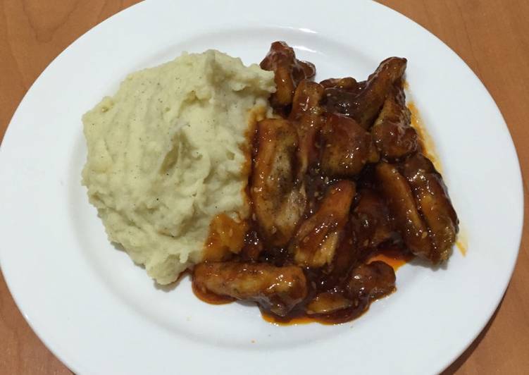 Cara Gampang Menyiapkan Moast potato and chicken honey teriyaki, Lezat