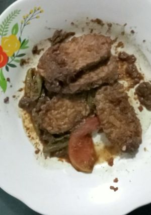 Foto resep Tempe Bacem Hitam Pedas