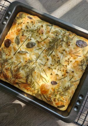 Hình của món Focaccia (Bánh mì truyền thống Ý).