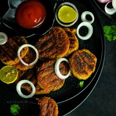 Soyabean kebabs A picture of Soyabean kebabs.