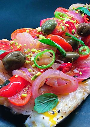 Foto di Filetto di branzino alla mediterranea