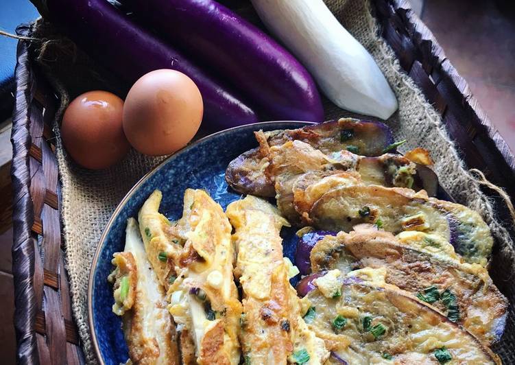 Aubergine & Mushroom Omelette