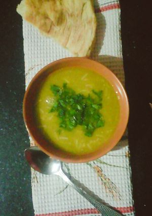 صورة لوصفة شوربة البازلاء الجافة(البواكاسي)