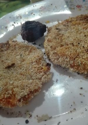 Una foto de Croquetas de zapallo con albóndigas