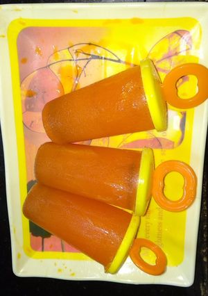 A picture of Orange masala popsicle.
