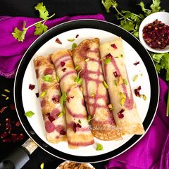A picture of Designer Stuffed Sooji Rolls.