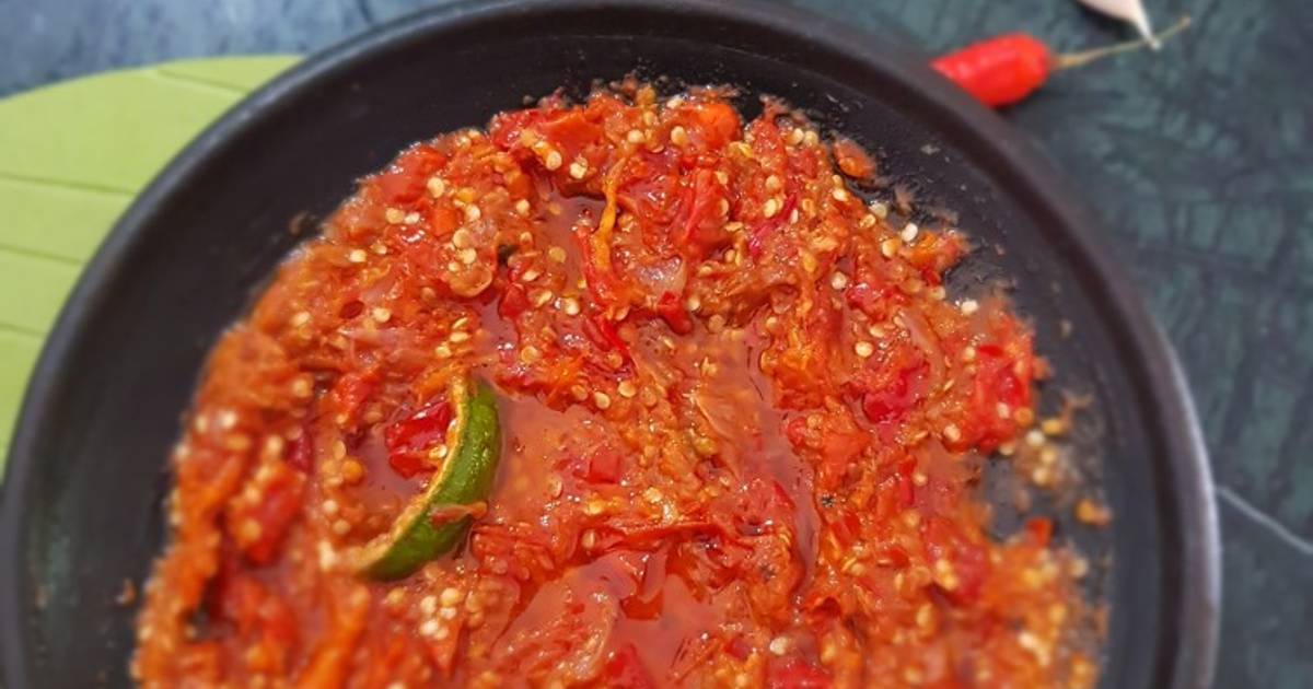 Resep Sambal Terasi Super Pedas Oleh Windy Utami Bp Cookpad