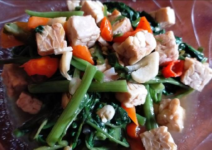 Resep Tumis Kangkung Tempe Anti Gagal