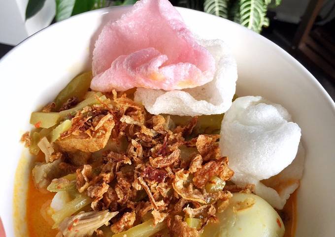 Resep Lontong sayur labu siam, Bisa Manjain Lidah