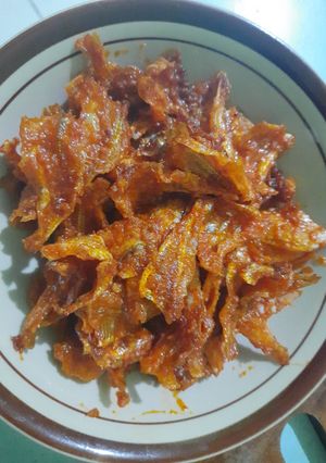 Foto resep Ikan Asin (kapas) Crispy Balado
