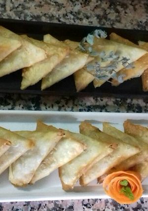 صورة لوصفة سمبوسك بحشوتين على طريقتي 😋