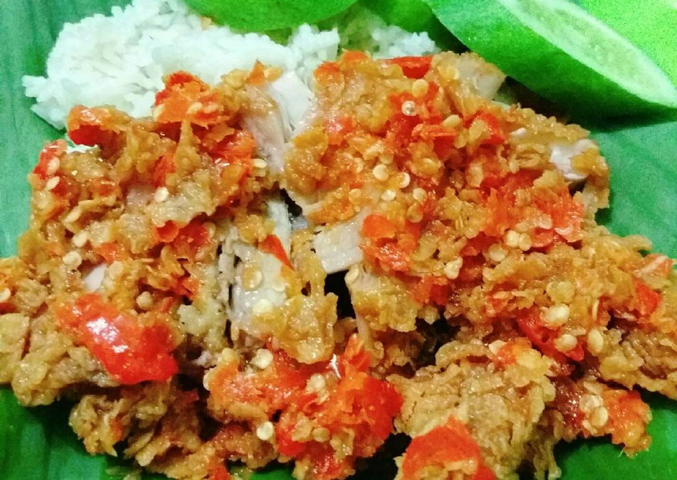 Ayam geprek ala kaki lima