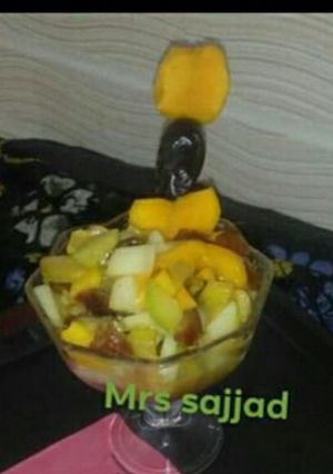 A picture of Tango Mango Dates Fruit Chat #FunWithFruits  #CookpadRamadanKSath.