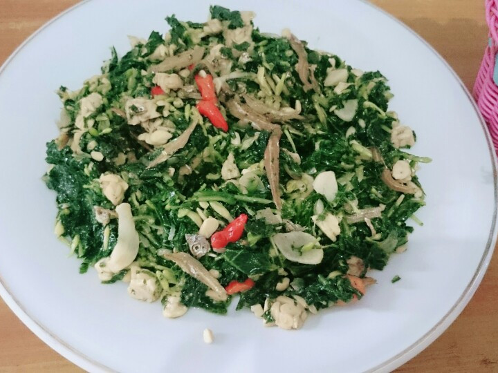 Resep Tumis kembang Daun pepaya,Teri dan tempe, Enak Banget