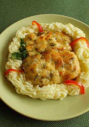 Sajtos tepsis hal recept fotója
