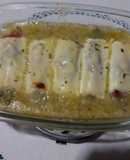 Endibias con jamón serrano y queso gratinadas