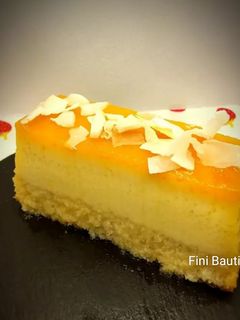 Una foto de Flan de coco