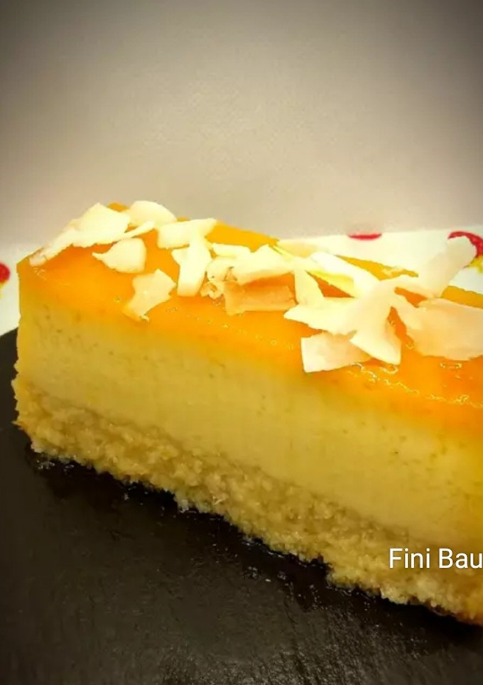 Una foto de Flan de coco