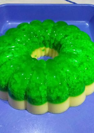 Foto resep Puding lumut pandan mentega