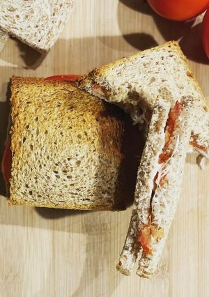 Une photo de Croque monsieur tomate-mozzarella