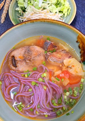 Hình của món Bún cá ngừ eat clean.