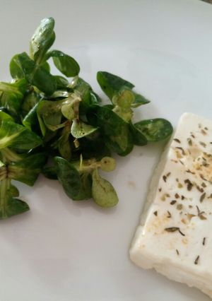 A picture of Baked feta cheese.