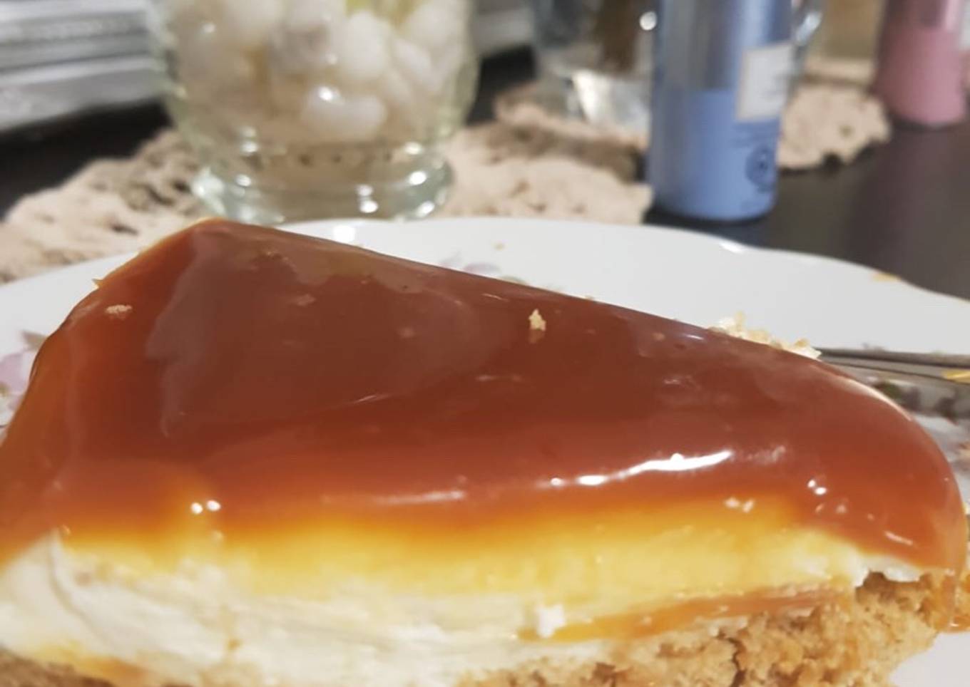 Easy No-Bake Cheesecake with Caramel Sauce #myfavouriterecipe
