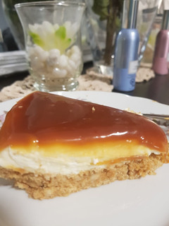 A picture of Easy No-Bake Cheesecake with Caramel Sauce#myfavouriterecipe.