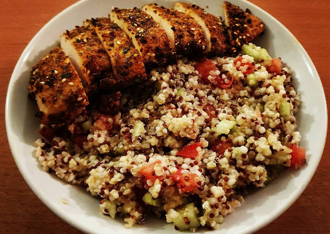 Recipe of Homemade Poulet à la mexicaine et salade de quinoa