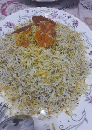 عکسی از دستور شوید پلو