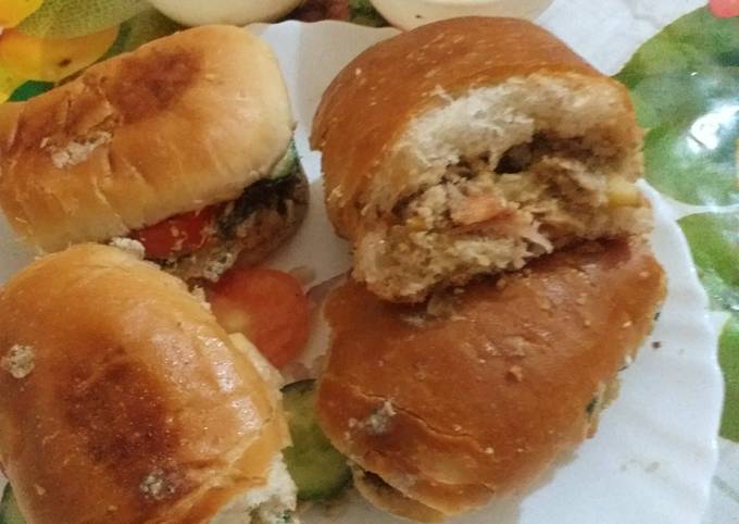 Street food bun kabab Recipe