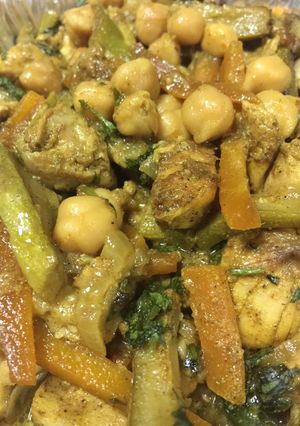 صورة لوصفة صينية الدجاج بالجزر والحمص