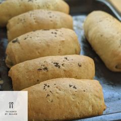 A picture of Baked fish roll.