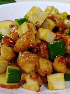 照燒白玉豆乾炒雞丁 的食譜成品照片
