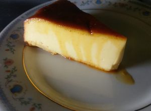 Una foto de Flan napolitano