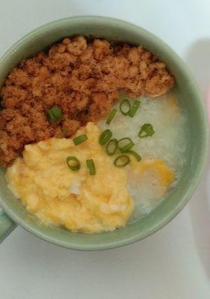 รูปของ โจ๊กไข่ขาว #หมูหยองไข่กวน อิอิ #เวปตูน