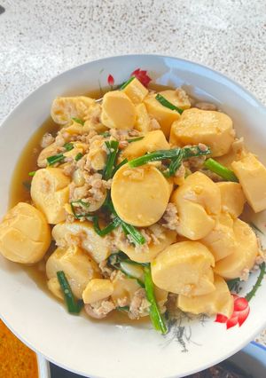 รูปของ เต้าหู้ไข่ผัดหมูสับ