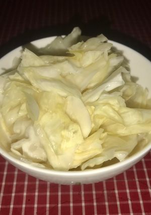 Hình của món Bắp cải ngâm chua ngọt.