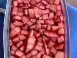Postre de gelatina con manzana