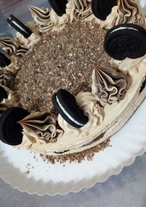Una foto de Postre helado de dulce de leche y oreo