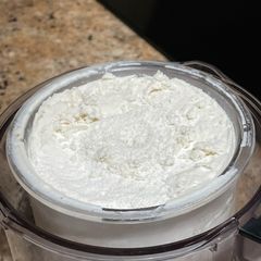 A picture of Creami Coconut ice cream (for the Black Russian milkshake beverage).