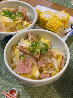Gambar Okinawa style spam egg rice bowl 🇯🇵