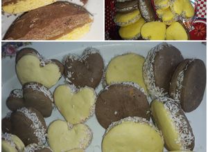 Una foto de Alfajores de maizena comunes y de chocolate