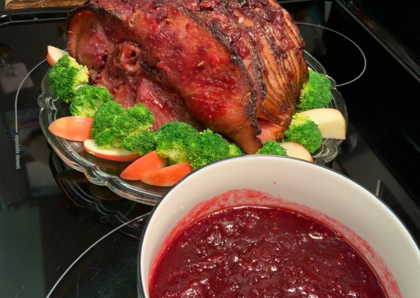 Jamón Glaseado con Salsa de Arándanos #elsabordelosrecuerdos