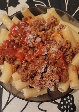 Una foto de Macarrones con carne