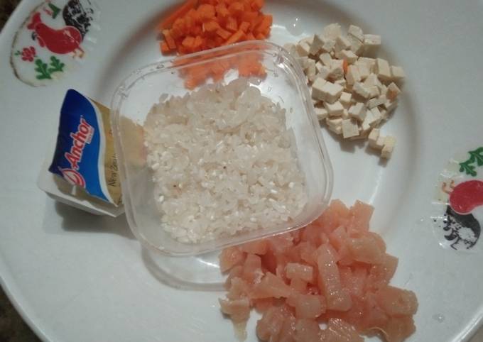 Resep MPASI 6bulan(daging ayam,wortel dan tahu) day16 Resep MPASI 6bulan(daging ayam,wortel dan tahu) day16